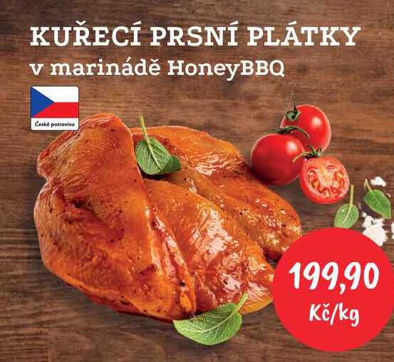 KUŘECÍ PRSNÍ PLÁTKY v marinádě HoneyBBQ Ceské potravina 1kg 