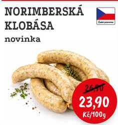 NORIMBERSKÁ KLOBÁSA 100g