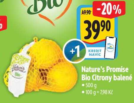 Nature's Promise Bio Citrony balené, 500 g