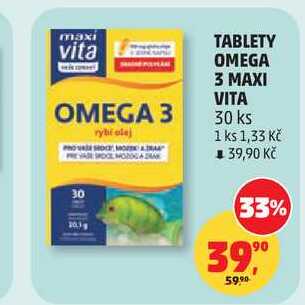 TABLETY OMEGA 3 MAXI VITA, 30 ks 