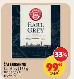 ČAJ TEEKANNE Earl Grey, 165 g