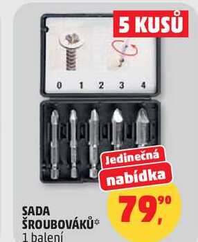 SADA ŠROUBOVÁKŮ, 1 balení