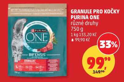GRANULE PRO KOČKY PURINA ONE různé druhy, 750 g