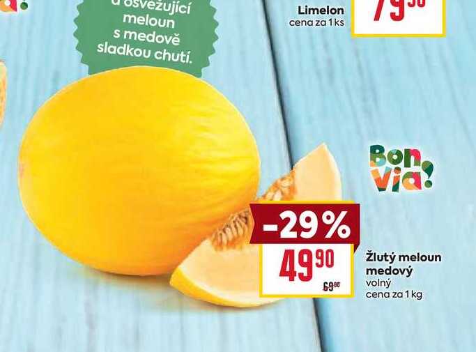 Žlutý meloun medový volný cena za 1kg