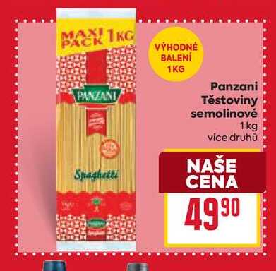 Panzani Těstoviny semolinové 1 kg