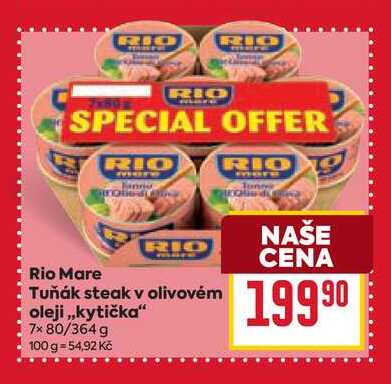 Rio Mare Tuňák steak v olivovém oleji,,kytička“ 7x80/364 g