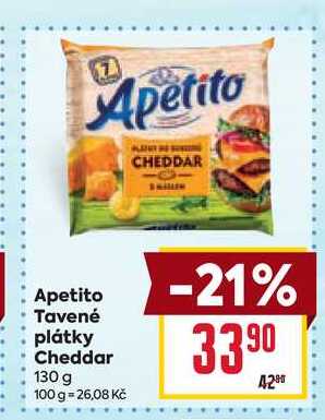 Apetito Tavené plátky Cheddar 130g