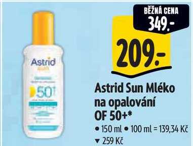 Astrid Sun Mléko na opalování OF 50+, 150 ml