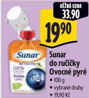 Sunar do ručičky Ovocné pyré, 100 g
