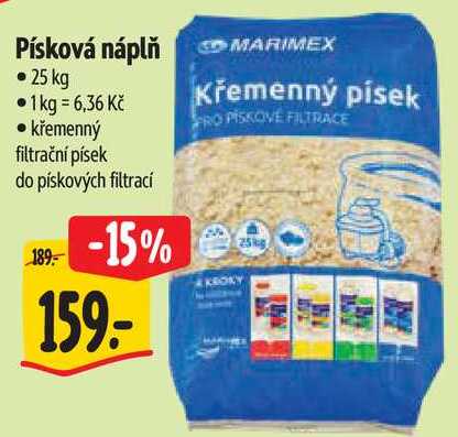 Písková náplň, 25 kg