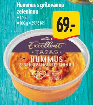 Hummus s grilovanou zeleninou, 175 g