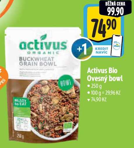 Activus Bio Ovesný bowl, 250 g