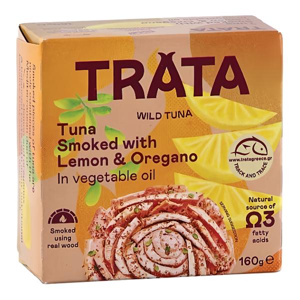 Trata Tuňák uzený v rostlinném oleji citron-oregano