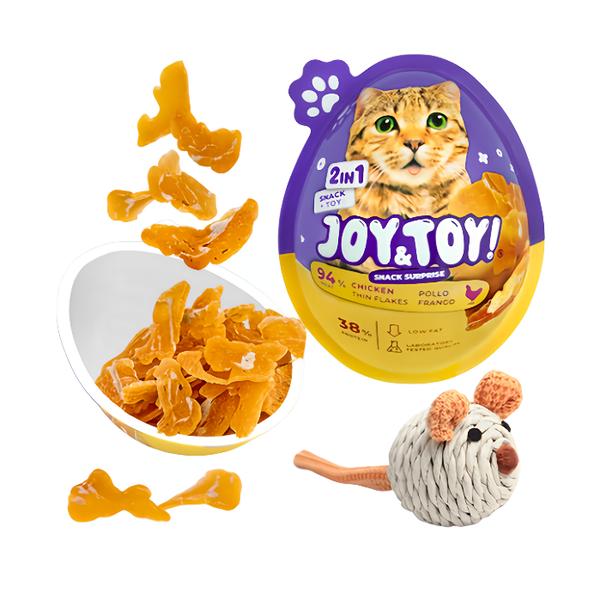 JOY&TOY Vajíčko pro kočky s překvapením Thin Flakes - kuřecí masíčko