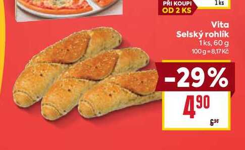 Vita Selský rohlík 1ks, 60 g