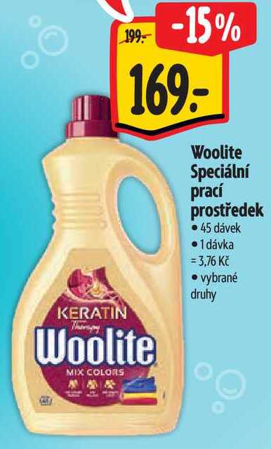 Woolite Speciální prací prostředek, 45 dávek