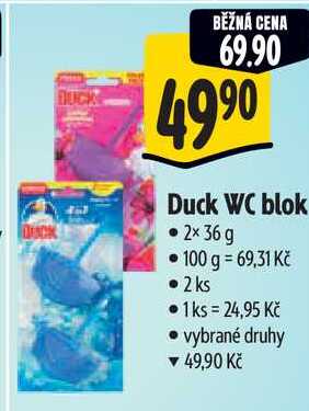 Duck WC blok, 2x 36 g 