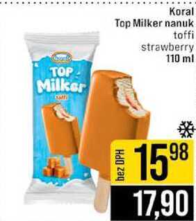 Koral Top Milker nanuk toffi strawberry 110 ml