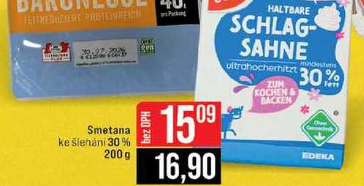 Smetana ke šlehání 30 % 200 g