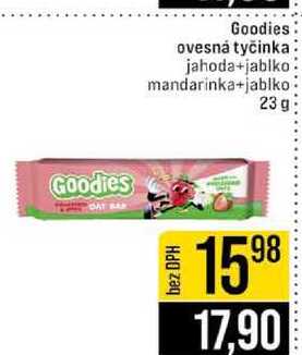 Goodies ovesná tyčinka jahoda+jablko mandarinka+jablko 23g