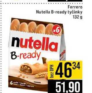 Ferrero Nutella B-ready tyčinky 132 g