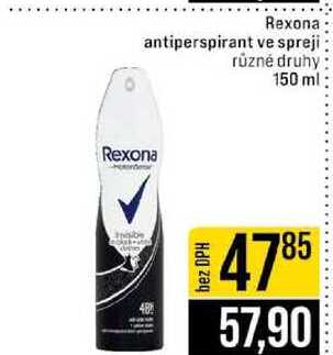 Rexona antiperspirant ve spreji různé druhy 150 ml 