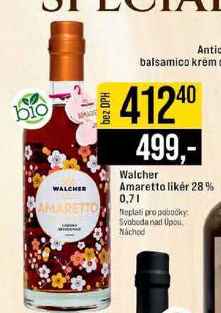 Walcher Amaretto likér 28% 0,7l