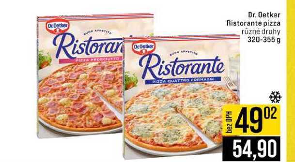 Dr. Oetker Ristorante pizza různé druhy 320-355 g