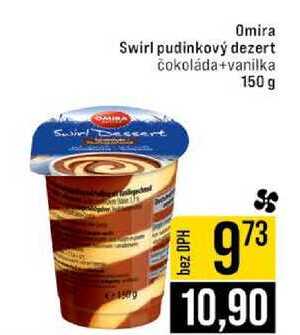 Omira Swirl pudinkový dezert čokoláda+vanilka 150 g