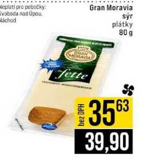 Gran Moravia sýr plátky 80 g