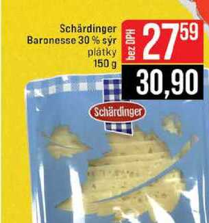Schärdinger Baronesse 30% sýr plátky 150 g