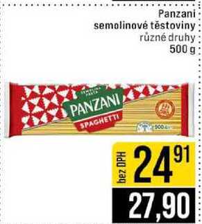 Panzani semolinové těstoviny různé druhy 500 g 