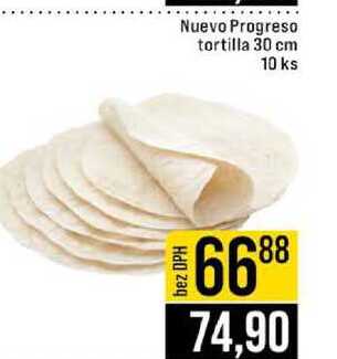 Nuevo Progreso tortilla 30 cm 10 ks