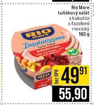 Rio Mare tuňákový salát s kukuřici s fazolemi mexický 160 g