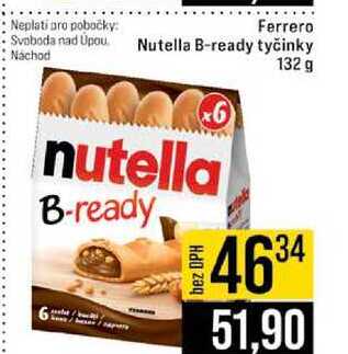 Ferrero Nutella B-ready tyčinky 132 g
