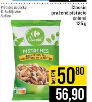 Classic pražené pistácie solené 125 g