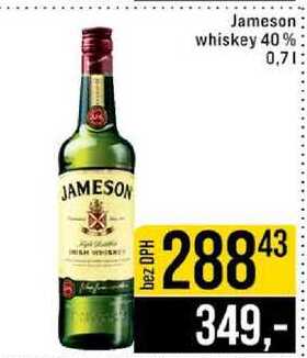 Jameson whiskey 40% 0,7l