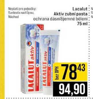 Lacalut Aktiv zubní pasta dásní&jemné bělení 75 ml