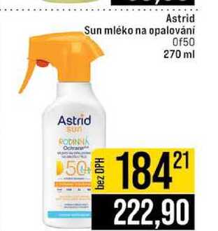 Astrid Sun mléko na opalování Of50 270 ml