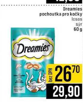 Dreamies pochoutka pro kočky losos sýr 60 g