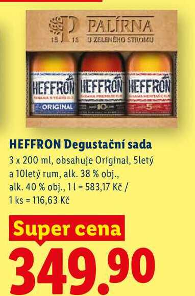 HEFFRON Degustační sada, 3x 200 ml