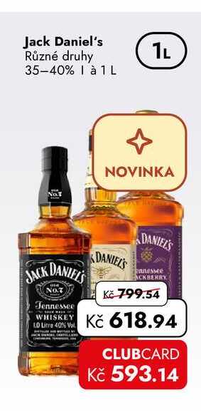 Jack Daniel's Různé druhy 35-40% 1L  