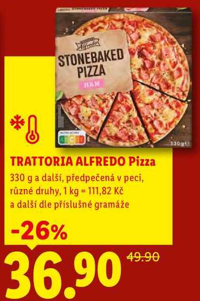 TRATTORIA ALFREDO Pizza, 330 g a další