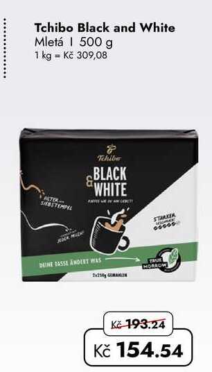 Tchibo Black and White Mletá 500 g  