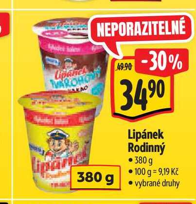 Lipánek Rodinný 380 g
