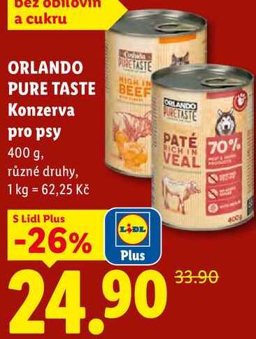 ORLANDO PURE TASTE Konzerva pro psy, 400 g