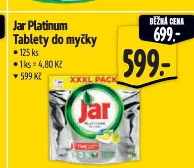 Jar Platinum Tablety do myčky 125 ks