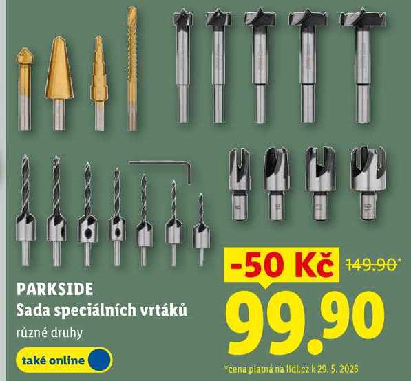 PARKSIDE Sada speciálních vrtáků