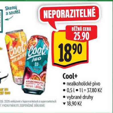 cool+ nealkoholické pivo 0,5 l