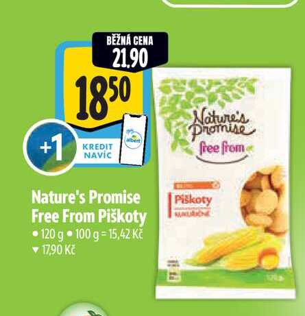Nature's Promise Free From Piškoty 120 g